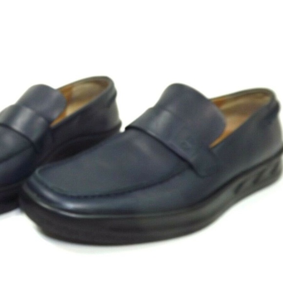 Bally FERDO Navy Blue Leather Sports Loafers 6 E - Picture 2 of 8